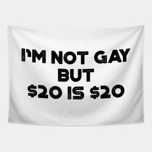 I'm Not Gay But $20 is $20 Funny Tapestry