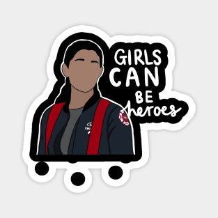 Stella Kidd Girls can be heroes Magnet