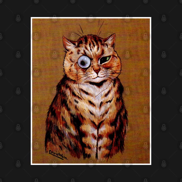 Cat : A Louis Wain abstract psychedelic Aristo-cat Art Print by posterbobs