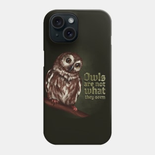 owl on a branch Phone Case