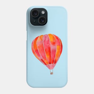 Watercolor Hot Air Balloon - red, pink, orange, yellow Phone Case