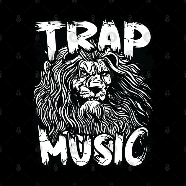 Trap Music Lion Graphic Rap Hip Hop Techno R&B by Graphic Duster