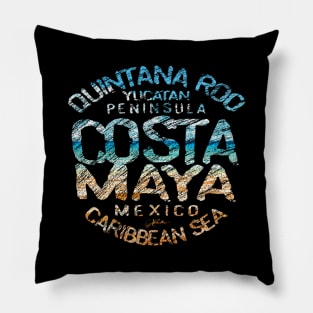 Costa Maya, Quintana Roo, Mexico, Caribbean Sea Pillow