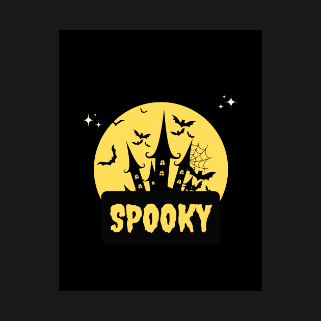 "SPOOKY"  Halloween T-Shirt by Ajith Shop