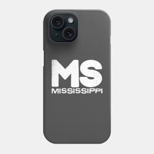 MS Mississippi State Vintage Typography Phone Case