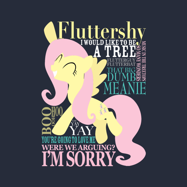 Many Words of Fluttershy by ColeDonnerstag