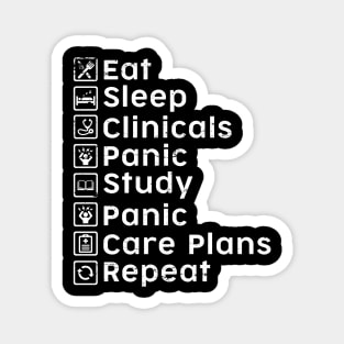 Eat Sleep Clinicals Panic Study Panic Care Plans Repeat Nurse Magnet