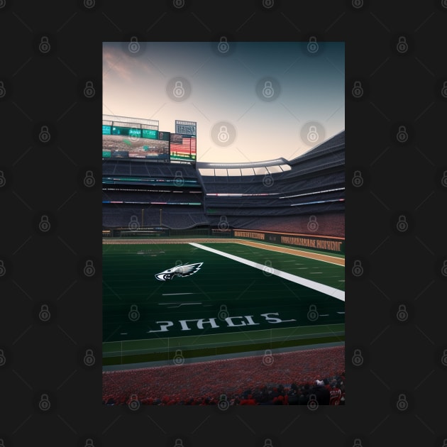 philadelphia eagles stadium artwork graphic design by Nasromaystro