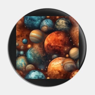 Planets Pattern Pin