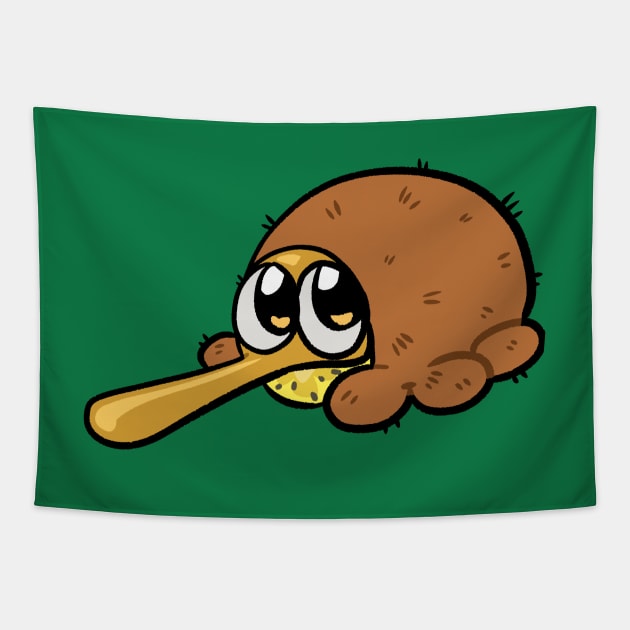 Golden Kiwi Tapestry by KowTownArt