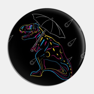 Dinosaur in the Storm Pin