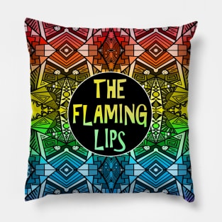The Flaming Lips - Rainbow Pride Pattern Pillow
