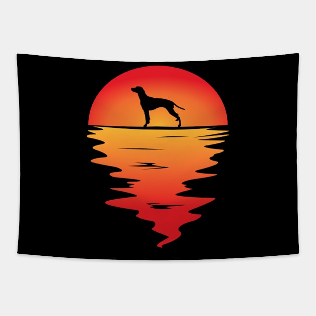 Sunset Dog Dalmation Tapestry by Shirtjaeger