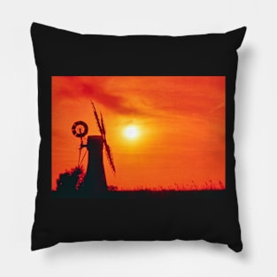 Windmill Sunset Pillow