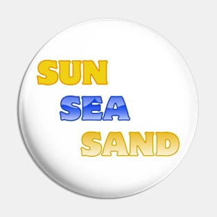 Sun Sea Sand Summer Beach Holiday Pin