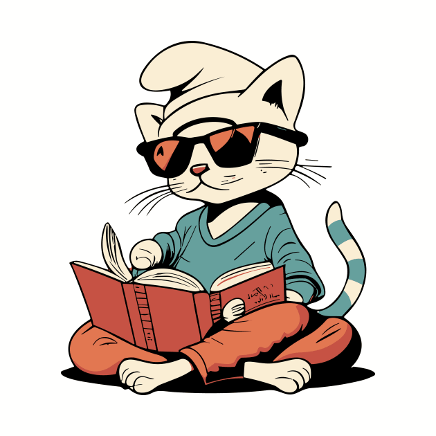 Smurf Cat - Reading book by kknows