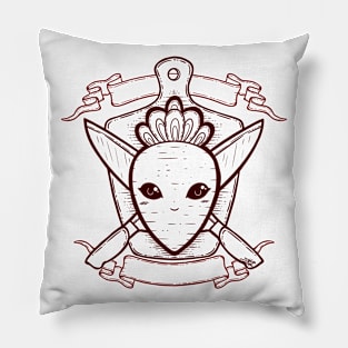 Carrot and Knife Coat of Arms Pillow