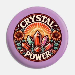 Boho Style Crystal Power Pin