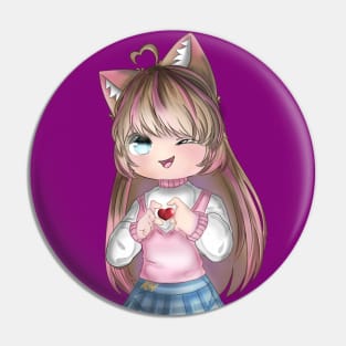 Chibi-heartgirl-color Pin