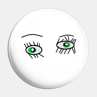 Green Eyes Pin