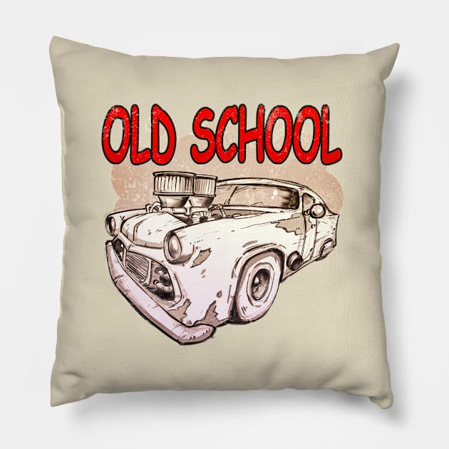 OLD SCHOOL Pillow by vanpaul54