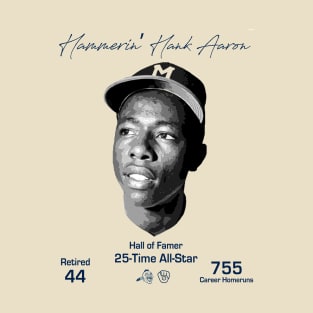 Hammerin' Hank Aaron • The Milwaukee Hammer T-Shirt