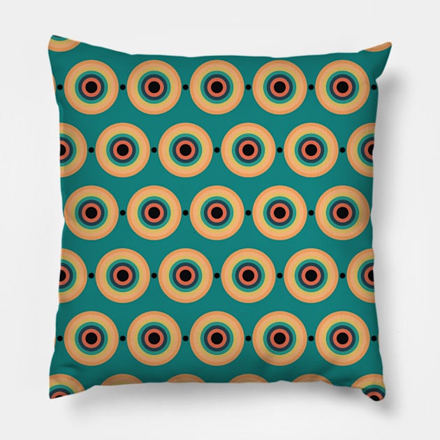 Circle Seamless Pattern 008#002 Pillow by jeeneecraftz