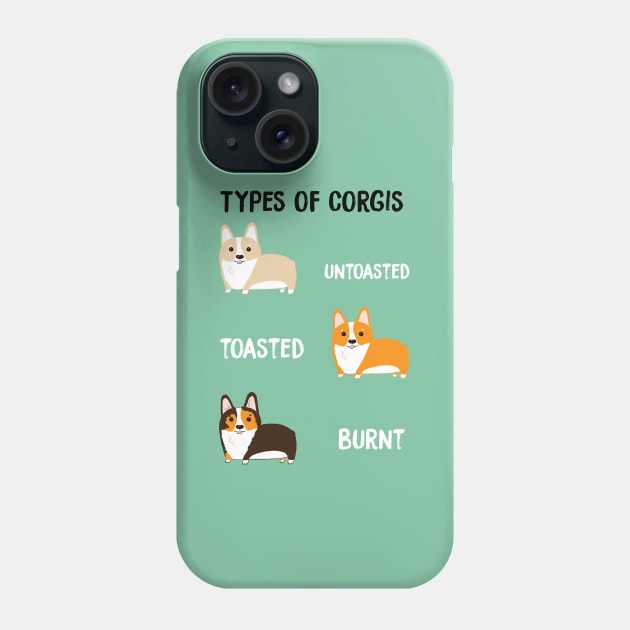 Types of Corgis Phone Case by saniday