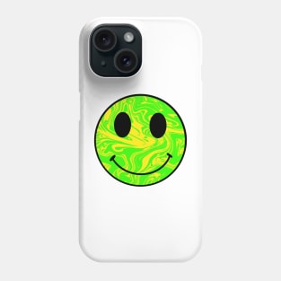 Neon swirled smiley face Phone Case