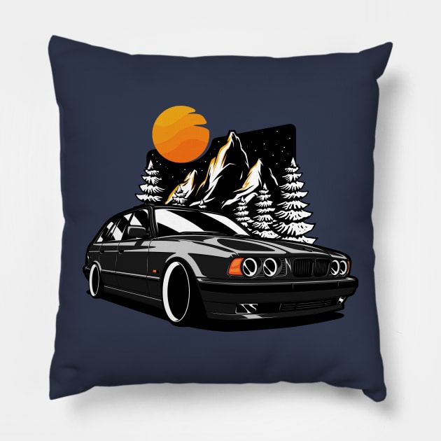 Black E34 Touring Pillow by KaroCars