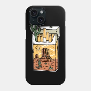 pack of cigarettes with a desert view Phone Case