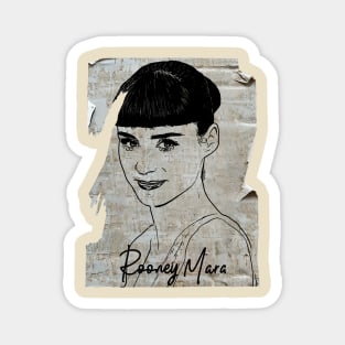 Rooney Mara 80s Vintage Old Poster Magnet