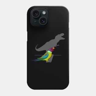 T-rex shadow plum-headed parakeet Phone Case