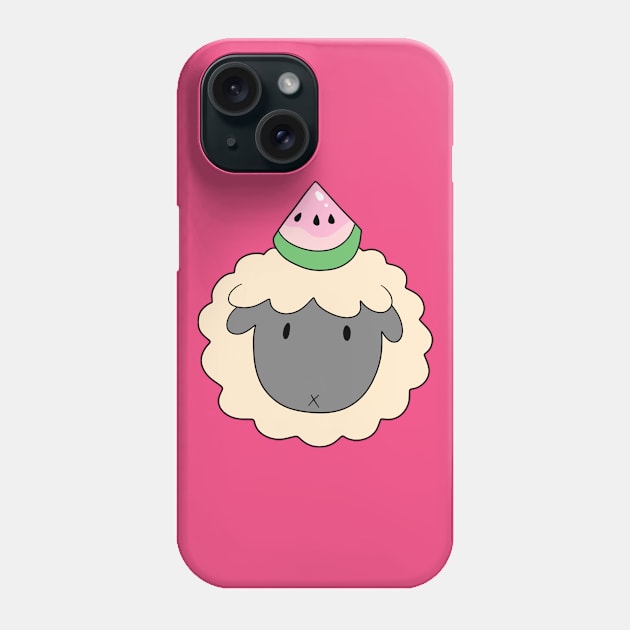 Watermelon Sheep Face Phone Case by saradaboru