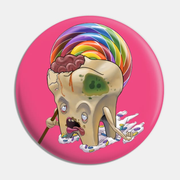 Matt Holt Art Sweet Tooth Pin by Sacred Heart Art