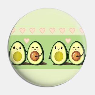 Two Halves Avocado Couples Pin