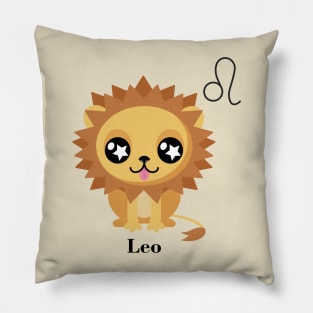 Cute Leo Zodiac Pillow
