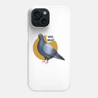 Trash pigeon well hello Phone Case