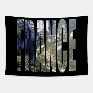 France photo in text Tapestry