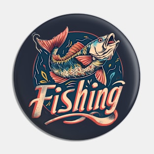 Fishing t-shirt Pin