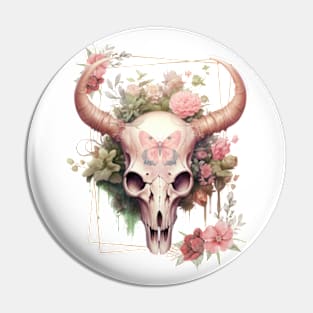 Mystical Cow Skull Pin