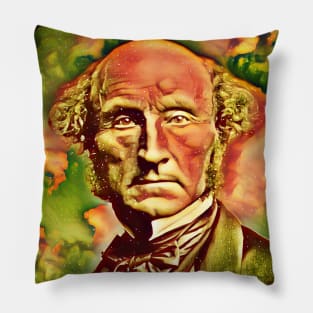 John Stuart Mill Snow Portrait | John Stuart Mill Artwork 14 Pillow