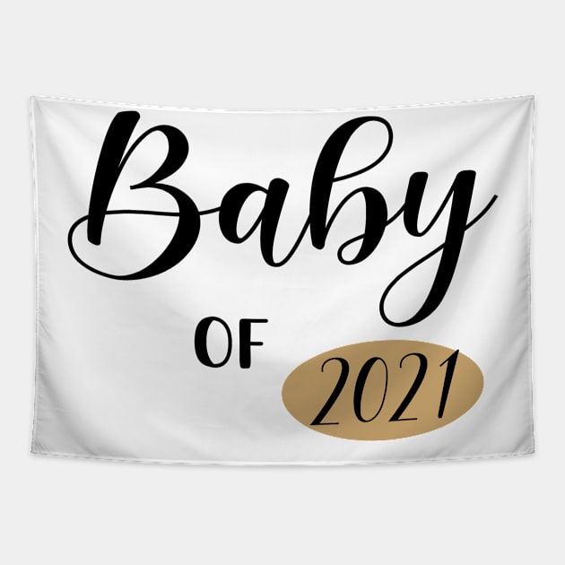 Baby of 2021 Tapestry by Die Designwerkstatt