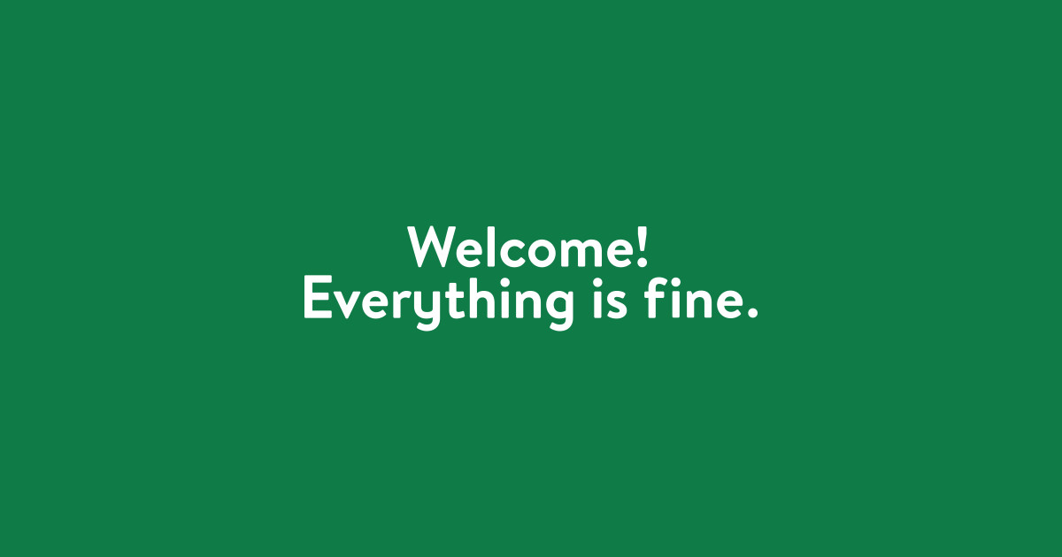welcome everything is fine t shirt