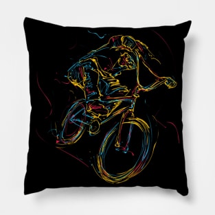 Abstract BMX boy Pillow