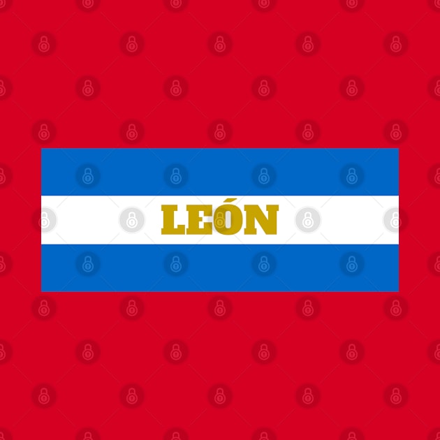 León City in Nicaraguan Flag Colors by aybe7elf