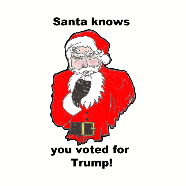 Santa Knows You Voted For Trump by Gary