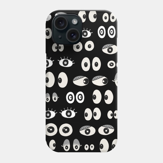 Glowing in the dark spooky eyes Halloween design VII Phone Case by GULSENGUNEL