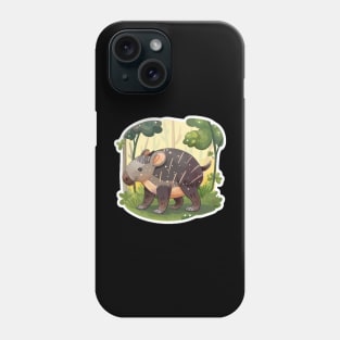 Cute Mountain Tapir Illustration - Adorable Animal Art Phone Case