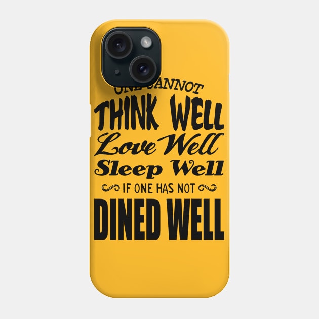 cannot think well, love well, sleep well Phone Case by nektarinchen